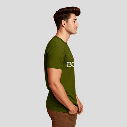 Bontact Men Round-Neck Half Sleeve T-Shirt (Grass Hopper)