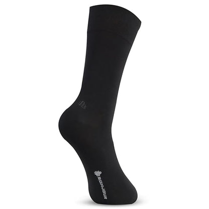Men Cotton Odour Free Plain Socks (Black)