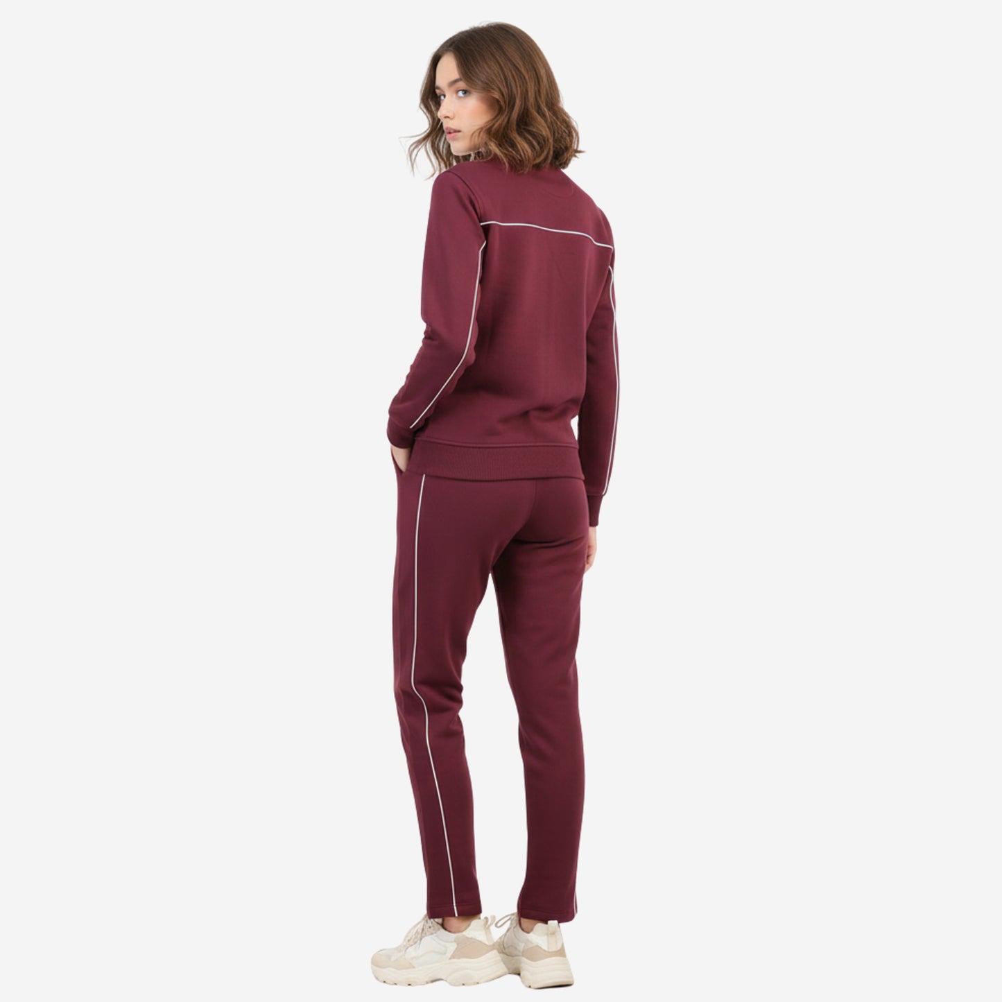Women's High Neck Winter Tracksuit - (Mauve)