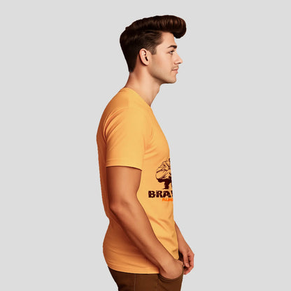 Bontact BRAVEHEART Round-Neck Half Sleeve T-Shirt (Banana Cream)