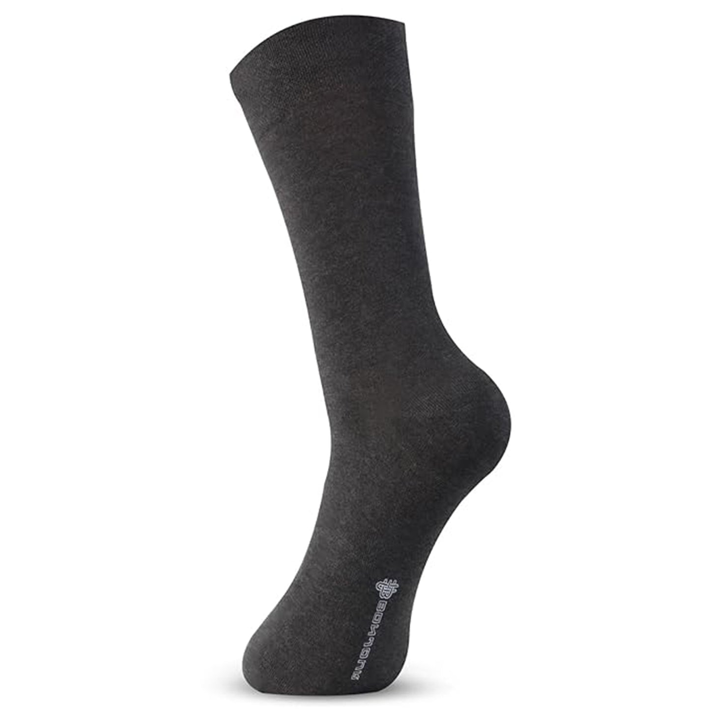 Men Cotton Odour Free Plain Socks (Anthra)