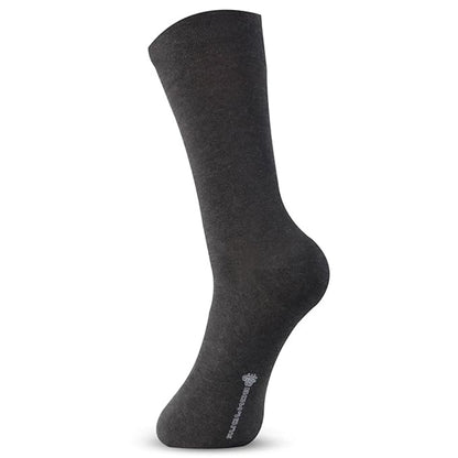 Men Cotton Odour Free Plain Socks (Anthra)