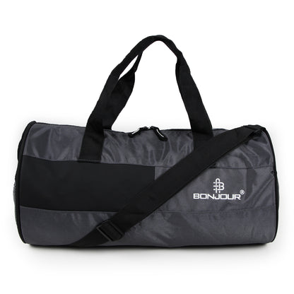 Trendy Unisex Gym Bag with Durable Zippers - Grey