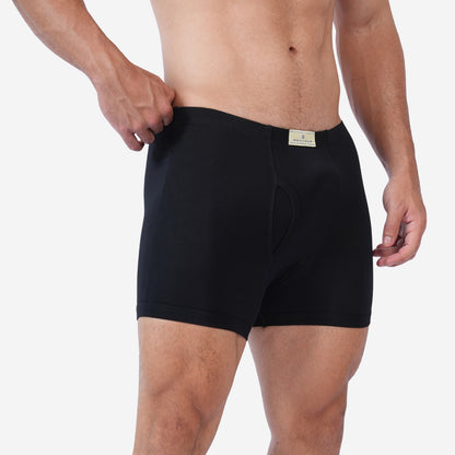 Men's Black Cotton Comfort Trunk - Soft Breathable Everyday Innerwear (Pack of 2)