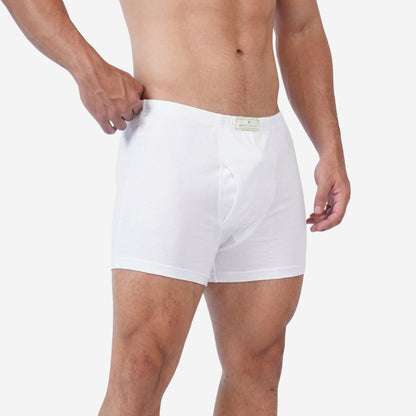 Men's White Cotton Comfort Trunk - Soft Breathable Everyday Innerwear (Pack of 2)