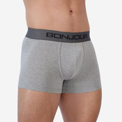 Men's Grey Cotton Comfort Trunk - Soft Breathable Everyday Innerwear (Pack of 1)