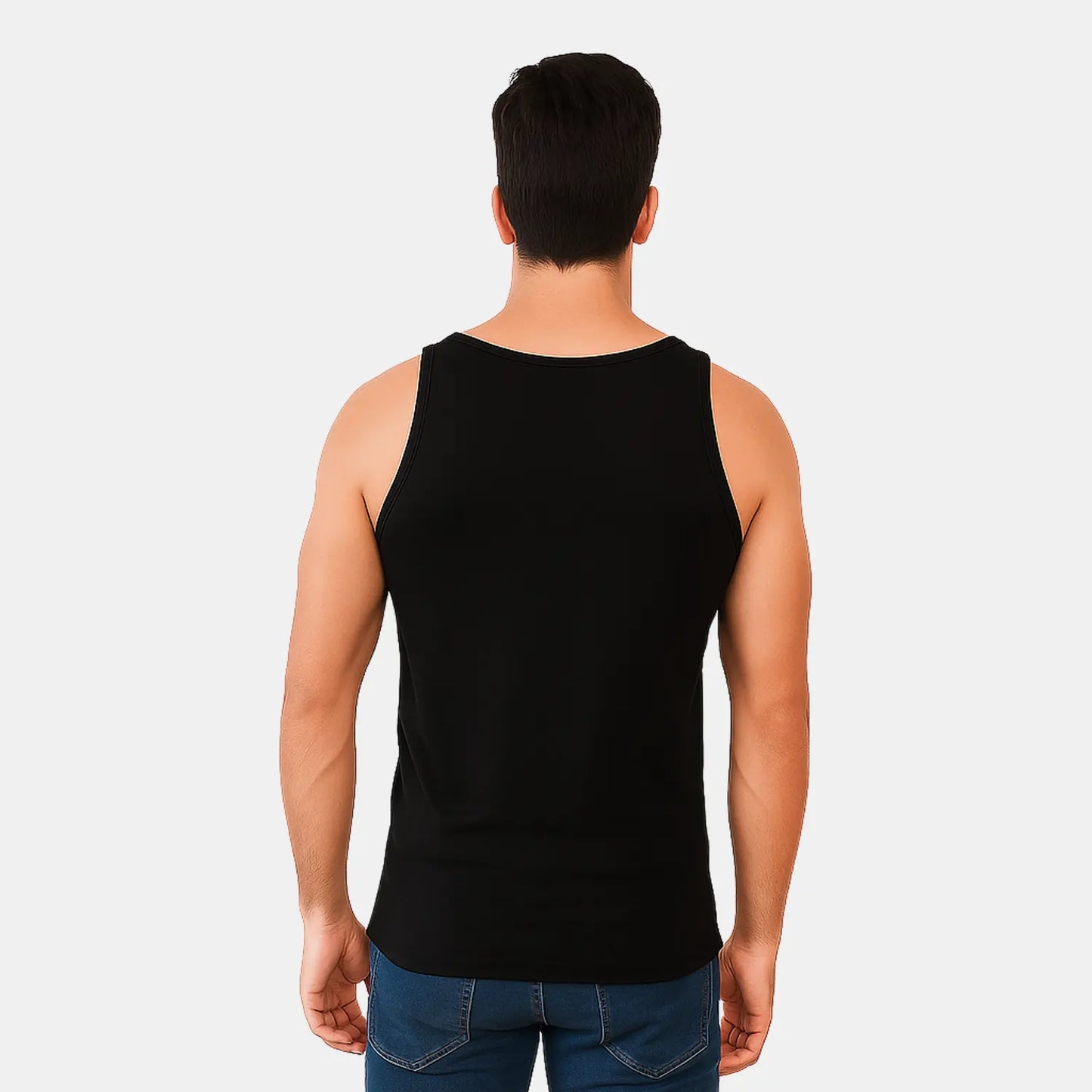 Bamboo Black Vest for Men (Pack of 1)