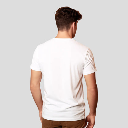 Bontact R.E.D Round-Neck Half Sleeve T-Shirt (White)