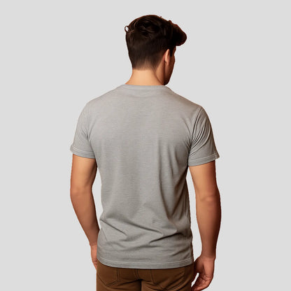 Bontact R.E.D Round-Neck Half Sleeve T-Shirt (Lt.Grey Mel)