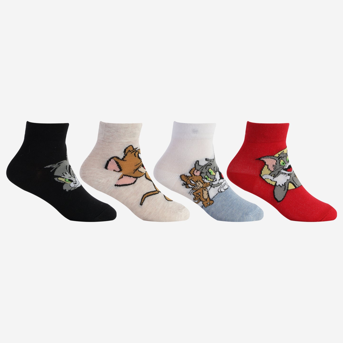 Kids Tom & Jerry Ankle Socks (Pack of 3)