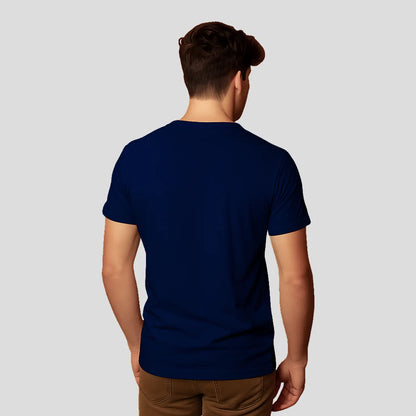 Bontact FIT FOR EVERY CHALLENGE Round-Neck Half Sleeve T-Shirt (Navy)