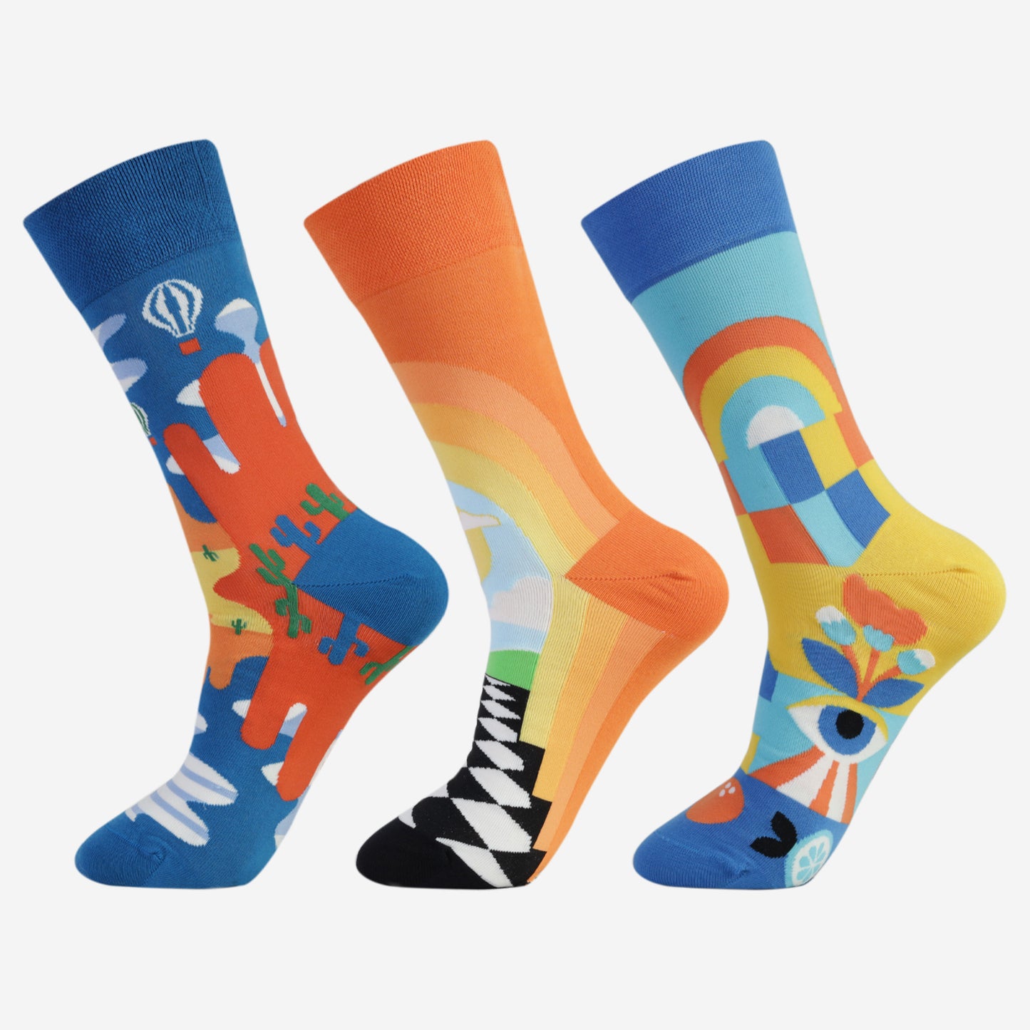 Psychedelic Dream Designer Socks for Men (Pack of 3)