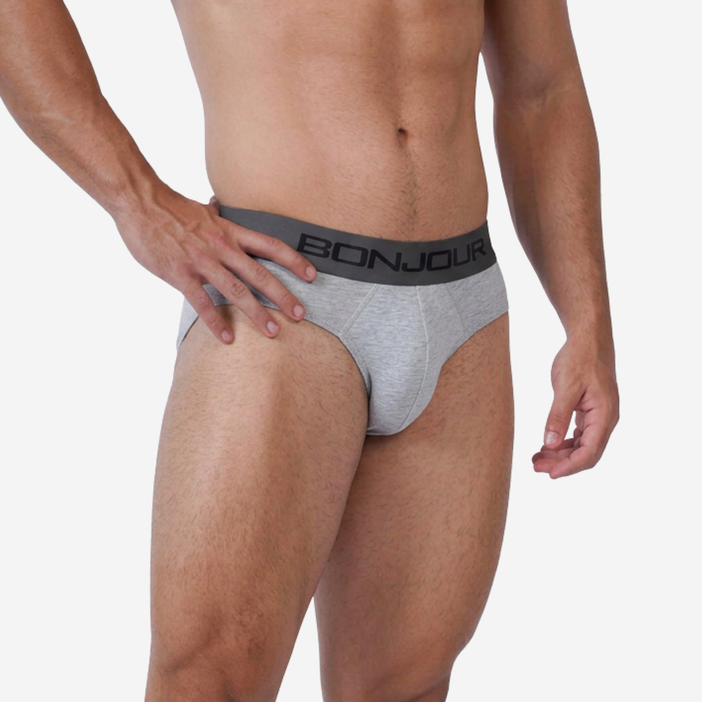 Men's Grey Cotton Comfort Briefs - Soft Breathable Everyday Innerwear (Pack of 1)