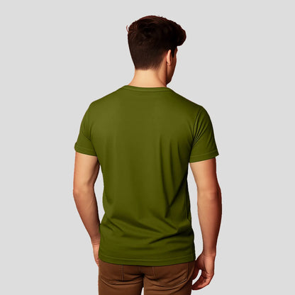 Bontact TRI PEAK Round-Neck Half Sleeve T-Shirt (Grass Hopper)