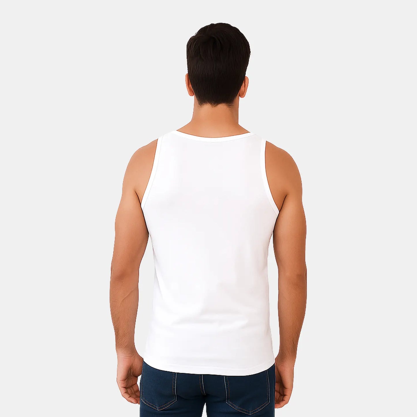 Bamboo White Vest for Men (Pack of 1)