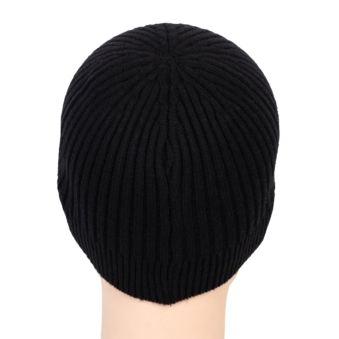 Unisex Woolen Winter Beanie Cap (Black)