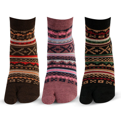 Women's Fine Woolen Thumb Ankle Socks (Pack of 3)