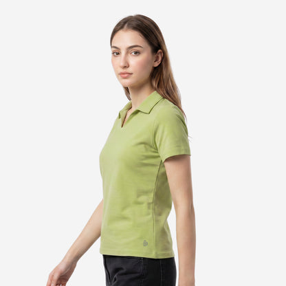 Women’s Solid Pista Polo Half Sleeve T-Shirt