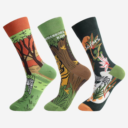 Wildlife Travel Designer Socks (Pack of 3)