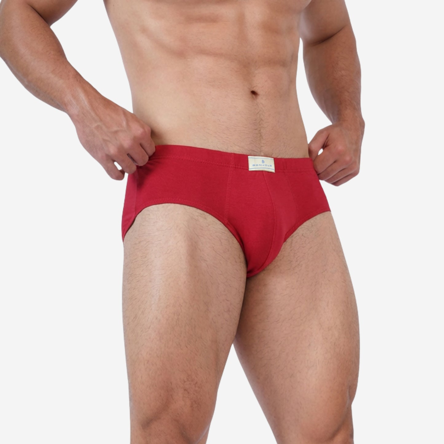 Men's Black & Red Cotton Comfort Briefs - Soft Breathable Everyday Innerwear (Pack of 2)