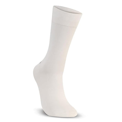 Men Cotton Odour Free Plain Socks (Cream)