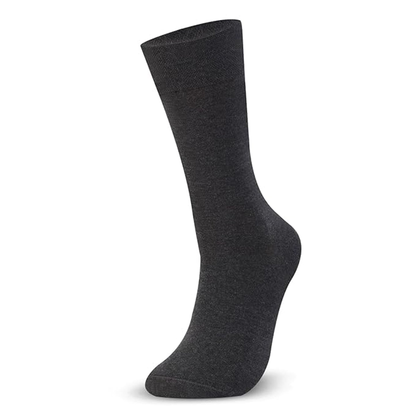 Men Cotton Odour Free Plain Socks (Anthra)
