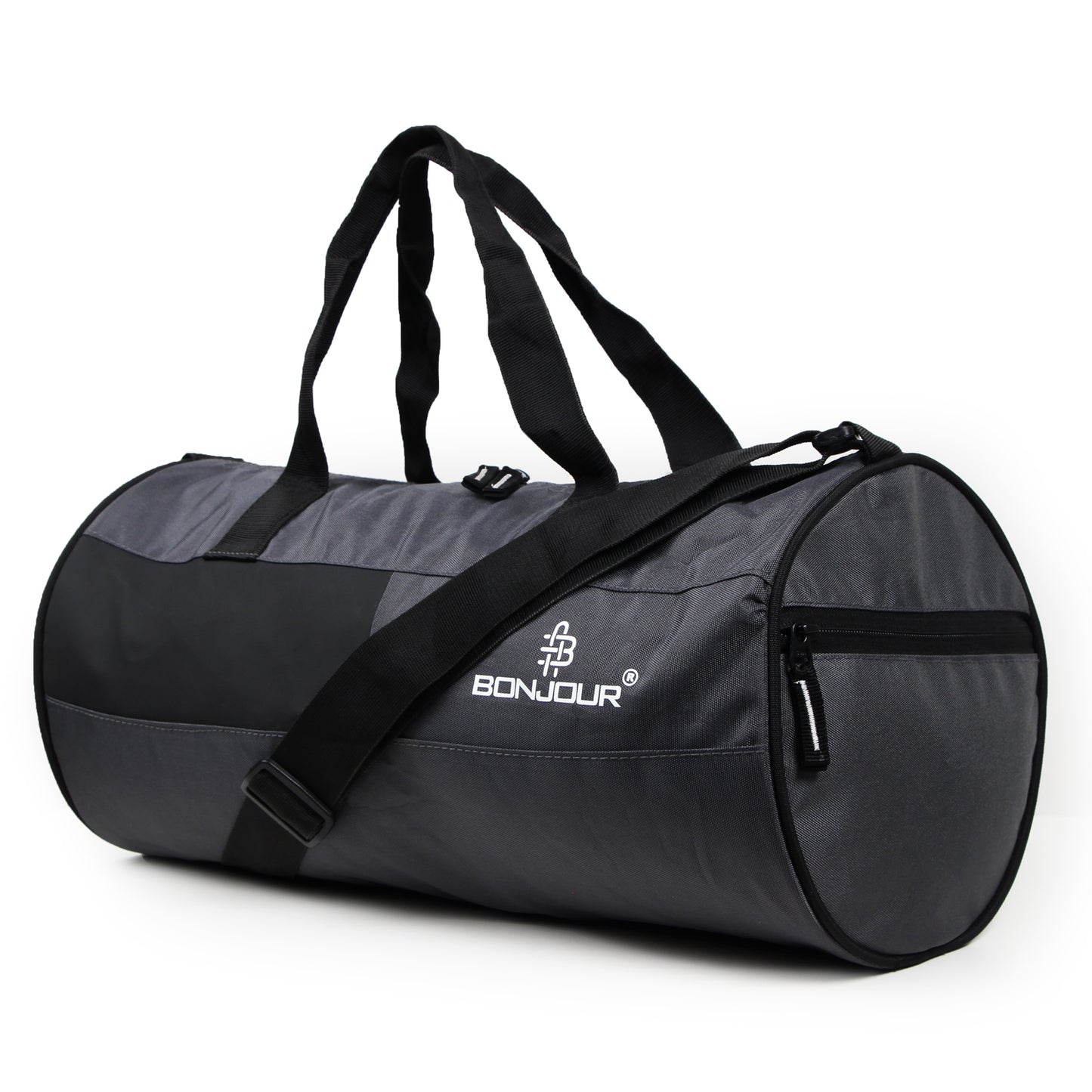 Trendy Unisex Gym Bag with Durable Zippers - Grey