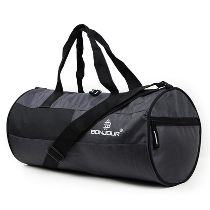 Trendy Unisex Gym Bag with Durable Zippers - Grey