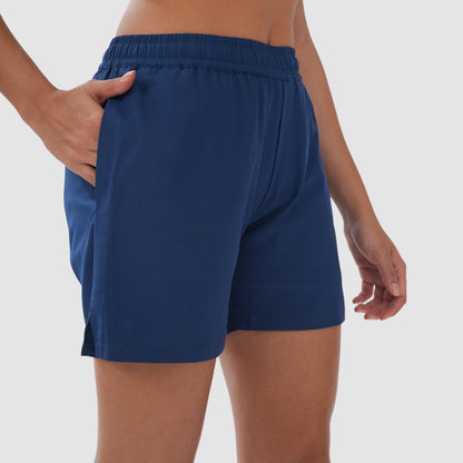 Bonjour Women's Solid Double Layer Running Sports Shorts
