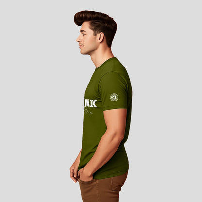 Bontact TRI PEAK Round-Neck Half Sleeve T-Shirt (Grass Hopper)