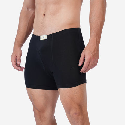 Men's Black & Navy Cotton Comfort Trunk - Soft Breathable Everyday Innerwear (Pack of 2)