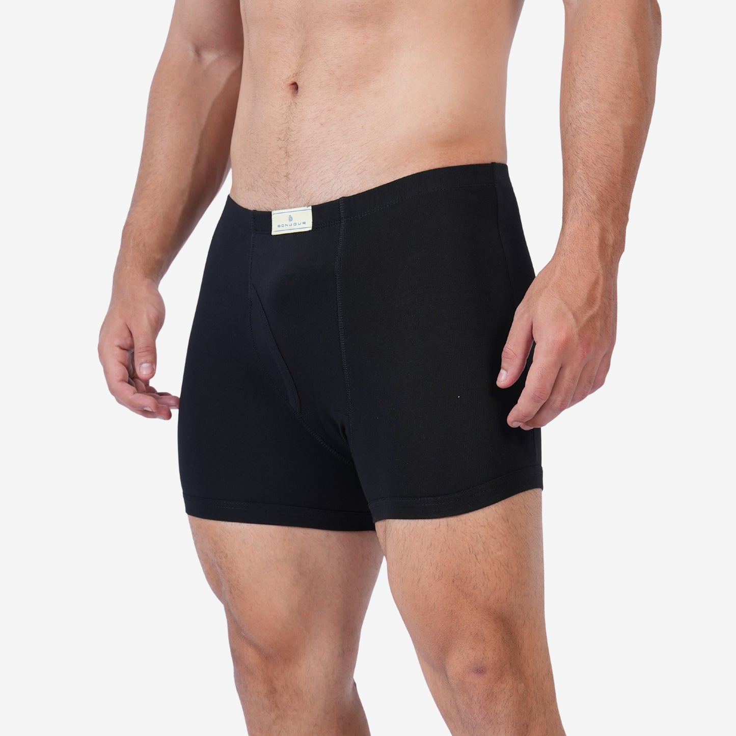 Men's Black Cotton Comfort Trunk - Soft Breathable Everyday Innerwear (Pack of 2)