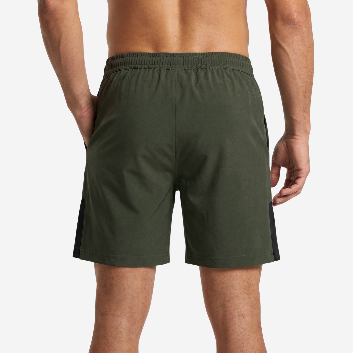 Men’s Olive Regular Fit Activewear Sports Shorts