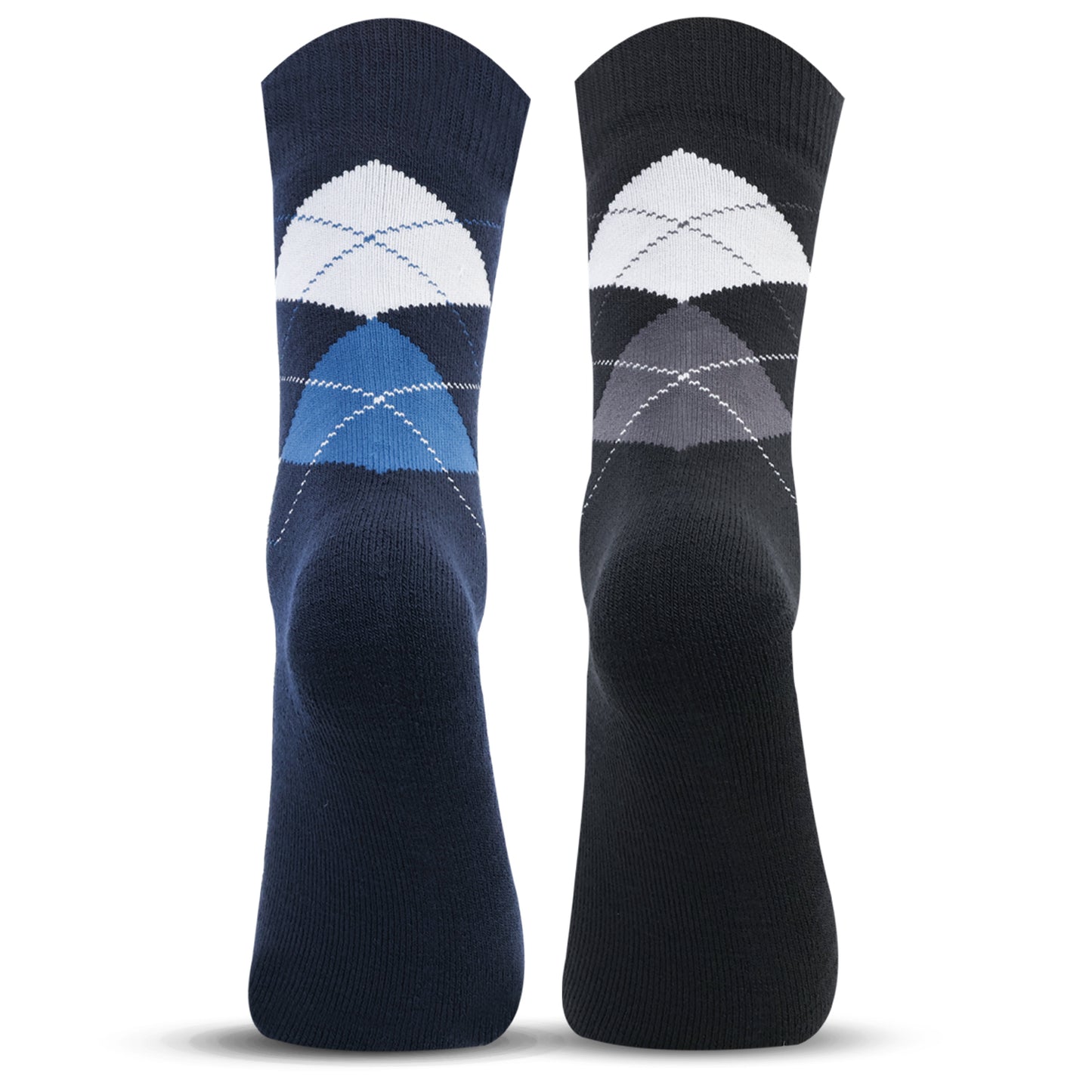 Men's Classic Argyle Multicolored Woolen Socks- Pack of 2