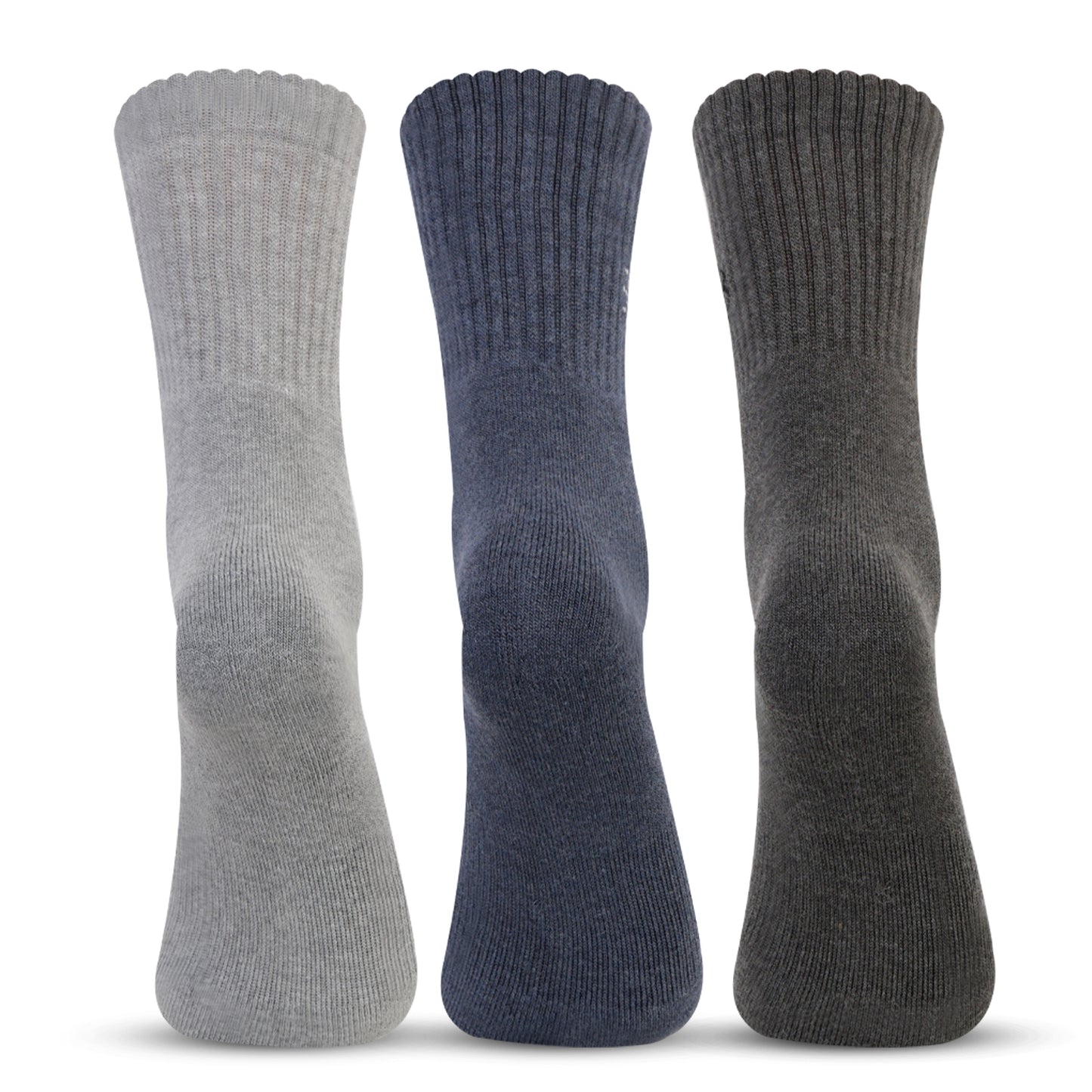 Men Bamboo Formal Socks, Crew Style Cushioned Base