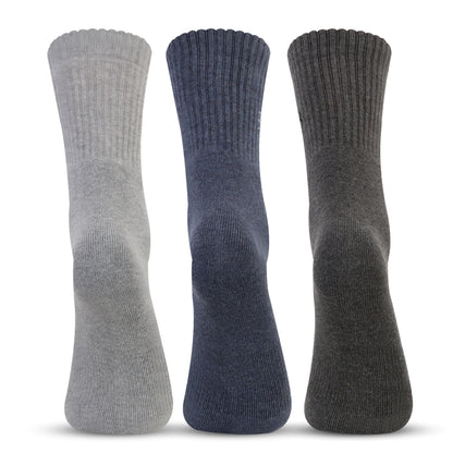 Men Bamboo Formal Socks, Crew Style Cushioned Base