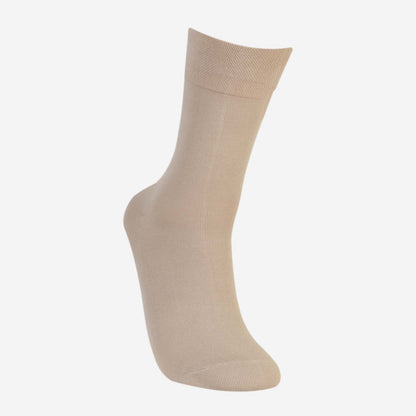 Men Cotton Odour Free Plain Socks (Oyster)