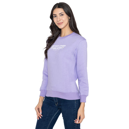 Women's  Full Sleeve Round Neck Sweatshirt - Lavender