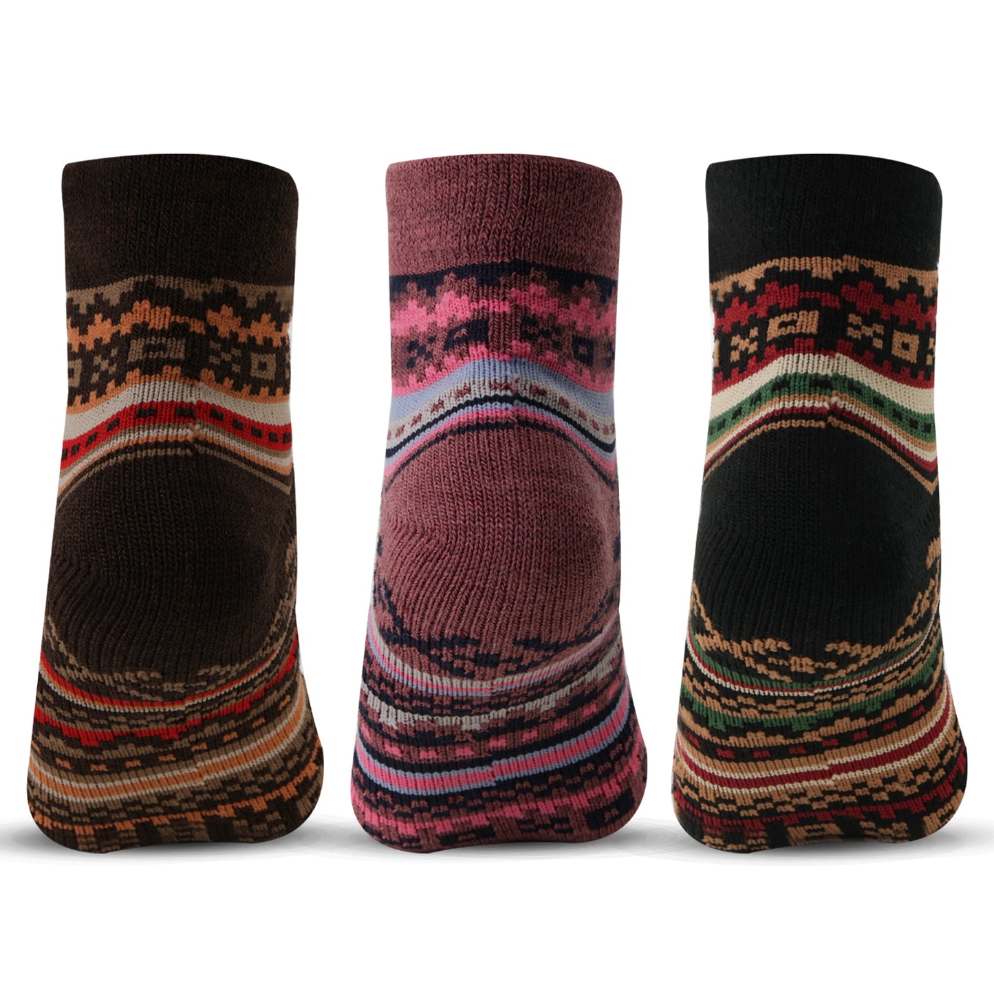 Women's Fine Woolen Thumb Ankle Socks (Pack of 3)