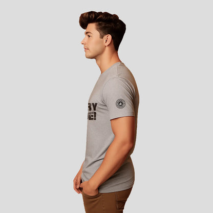 Bontact FIT 4 EVERY CHALLENGE Round-Neck Half Sleeve T-Shirt (Lt.Grey Mel)