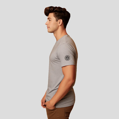 Bontact R.E.D Round-Neck Half Sleeve T-Shirt (Lt.Grey Mel)