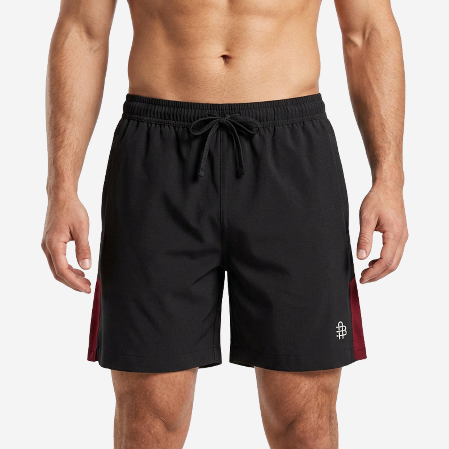 Men’s Black Regular Fit Activewear Sports Shorts