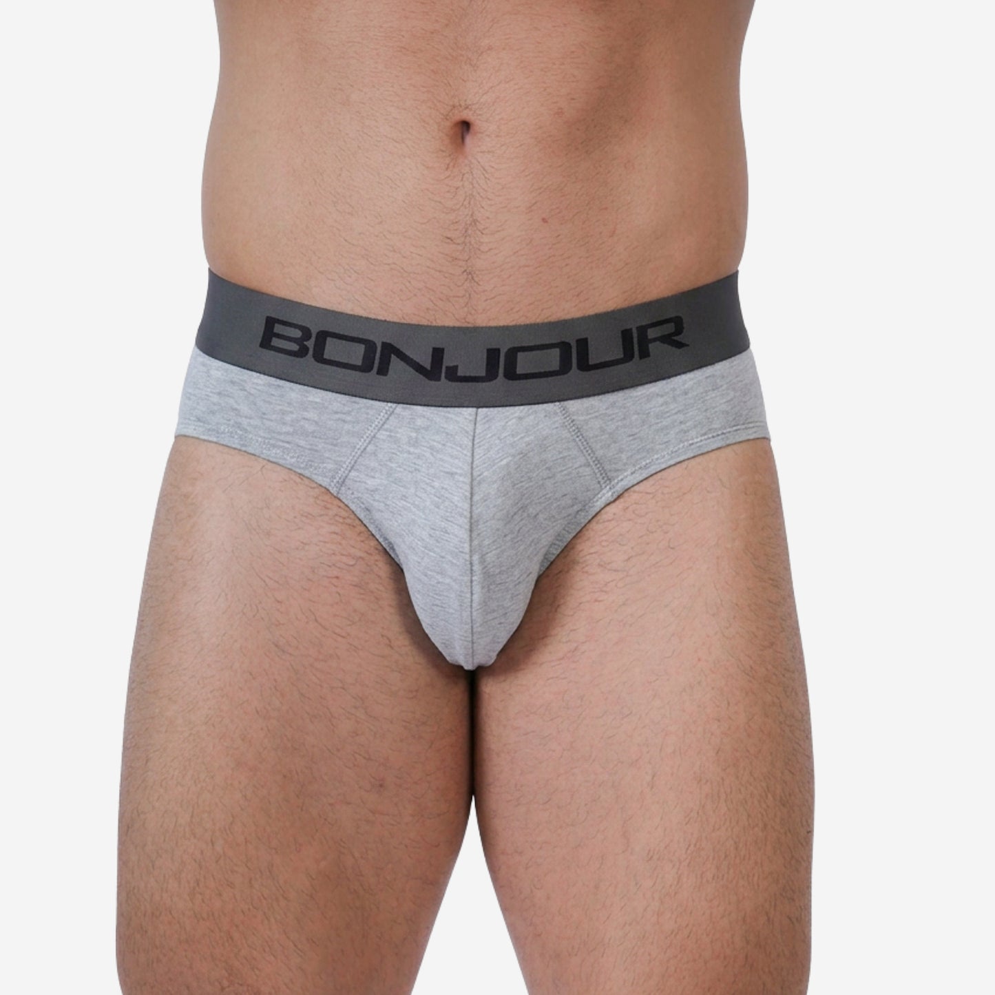 Men's Grey Cotton Comfort Briefs - Soft Breathable Everyday Innerwear (Pack of 1)