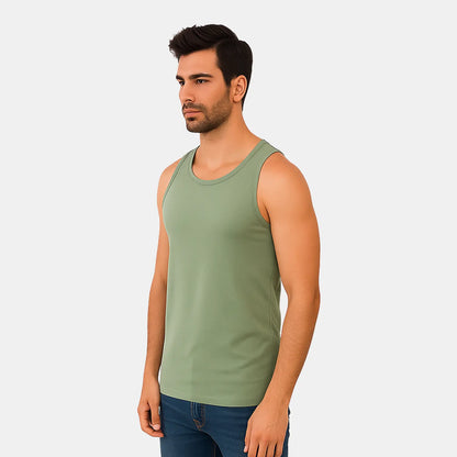 Bamboo Sage Green Vest for Men (Pack of 1)