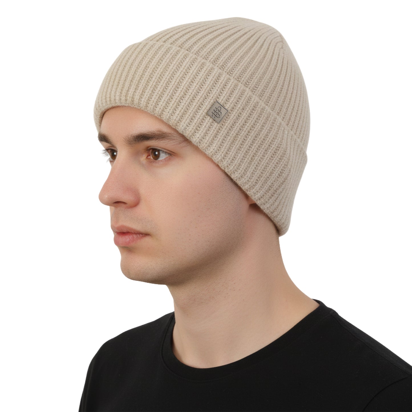 Men's Woolen Winter Cap (Beige)