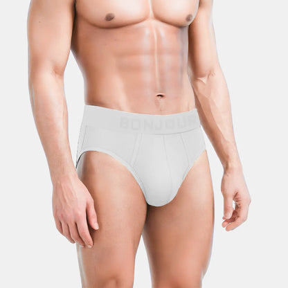 Bonjour Men’s Bamboo Grey Mist Brief – Ultra Soft, Odour Free (Pack of 1)