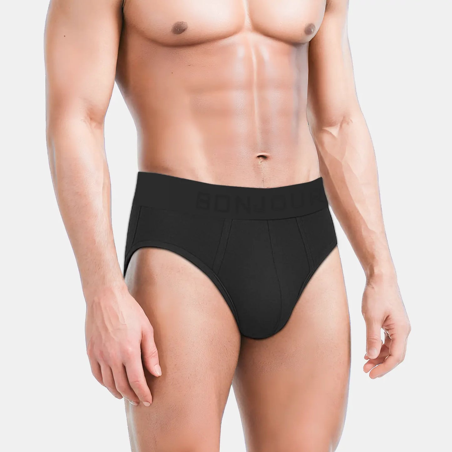 Bonjour Men’s Bamboo Black Brief – Ultra Soft, Odour Free (Pack of 1)