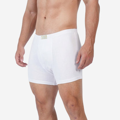 Men's White Cotton Comfort Trunk - Soft Breathable Everyday Innerwear (Pack of 2)