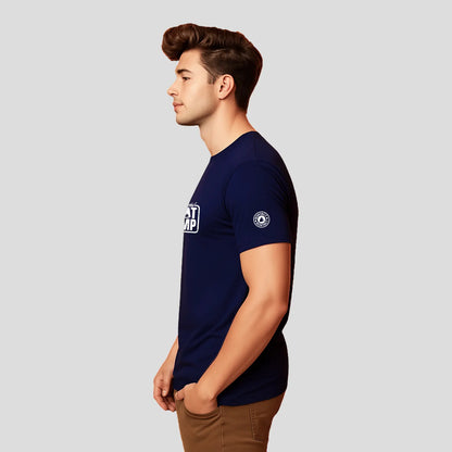 Bontact BOOT CAMP Round-Neck Half Sleeve T-Shirt (Navy)