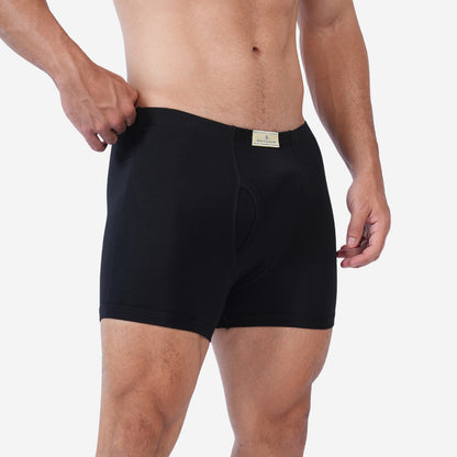 Men's Black & Red Cotton Comfort Trunk - Soft Breathable Everyday Innerwear (Pack of 2)